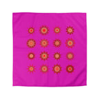 Christmas Microfiber Duvet Cover Mandala Art Drawn by Hand - Mandala on Vibrant Fuchsia background - Blululi