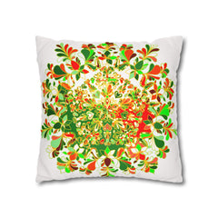 Christmas pillowcase for bed - Spun Polyester Square Pillowcase Mandala Art - Original Fine Art - Hand - drawn - Blululi