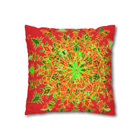 Christmas pillowcase for bed - Spun Polyester Square Pillowcase Mandala Art - Original Fine Art - Hand - drawn - Blululi