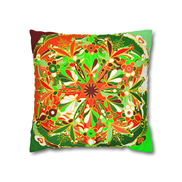 Christmas pillowcase for bed - Spun Polyester Square Pillowcase Mandala Art - Original Fine Art - Hand - drawn - Blululi