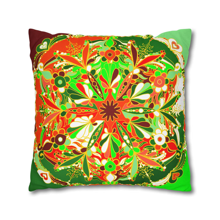 Christmas pillowcase for bed - Spun Polyester Square Pillowcase Mandala Art - Original Fine Art - Hand - drawn - Blululi