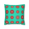 Christmas pillowcase for bed - Spun Polyester Square Pillowcase Mandala Art - Original Fine Art - Hand - drawn, Aqua - Blululi