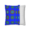 Christmas pillowcase for bed - Spun Polyester Square Pillowcase Mandala Art - Original Fine Art - Hand - drawn, Blue - Blululi