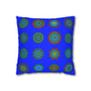 Christmas pillowcase for bed - Spun Polyester Square Pillowcase Mandala Art - Original Fine Art - Hand - drawn, Blue - Blululi