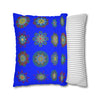 Christmas pillowcase for bed - Spun Polyester Square Pillowcase Mandala Art - Original Fine Art - Hand - drawn, Blue - Blululi