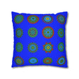 Christmas pillowcase for bed - Spun Polyester Square Pillowcase Mandala Art - Original Fine Art - Hand - drawn, Blue - Blululi