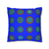 Christmas pillowcase for bed - Spun Polyester Square Pillowcase Mandala Art - Original Fine Art - Hand - drawn, Blue - Blululi