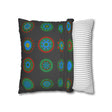 Christmas pillowcase for bed - Spun Polyester Square Pillowcase Mandala Art - Original Fine Art - Hand - drawn, Dark Gray - Blululi