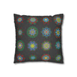Christmas pillowcase for bed - Spun Polyester Square Pillowcase Mandala Art - Original Fine Art - Hand - drawn, Dark Gray - Blululi