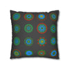 Christmas pillowcase for bed - Spun Polyester Square Pillowcase Mandala Art - Original Fine Art - Hand - drawn, Dark Gray - Blululi