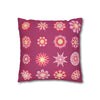 Christmas pillowcase for bed - Spun Polyester Square Pillowcase Mandala Art - Original Fine Art - Hand - drawn, Dark Hot Pink - Blululi