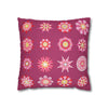 Christmas pillowcase for bed - Spun Polyester Square Pillowcase Mandala Art - Original Fine Art - Hand - drawn, Dark Hot Pink - Blululi