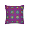 Christmas pillowcase for bed - Spun Polyester Square Pillowcase Mandala Art - Original Fine Art - Hand - drawn, Dark Magenta - Blululi