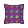 Christmas pillowcase for bed - Spun Polyester Square Pillowcase Mandala Art - Original Fine Art - Hand - drawn, Dark Magenta - Blululi