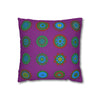 Christmas pillowcase for bed - Spun Polyester Square Pillowcase Mandala Art - Original Fine Art - Hand - drawn, Dark Magenta - Blululi