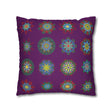 Christmas pillowcase for bed - Spun Polyester Square Pillowcase Mandala Art - Original Fine Art - Hand - drawn, Dark Purple - Blululi