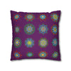 Christmas pillowcase for bed - Spun Polyester Square Pillowcase Mandala Art - Original Fine Art - Hand - drawn, Dark Purple - Blululi