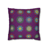 Christmas pillowcase for bed - Spun Polyester Square Pillowcase Mandala Art - Original Fine Art - Hand - drawn, Dark Purple - Blululi