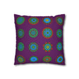 Christmas pillowcase for bed - Spun Polyester Square Pillowcase Mandala Art - Original Fine Art - Hand - drawn, Dark Purple - Blululi
