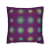 Christmas pillowcase for bed - Spun Polyester Square Pillowcase Mandala Art - Original Fine Art - Hand - drawn, Dark Purple - Blululi