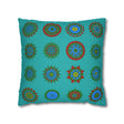 Christmas pillowcase for bed - Spun Polyester Square Pillowcase Mandala Art - Original Fine Art - Hand - drawn, Light Sea Green - Blululi