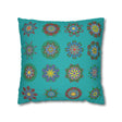 Christmas pillowcase for bed - Spun Polyester Square Pillowcase Mandala Art - Original Fine Art - Hand - drawn, Light Sea Green - Blululi