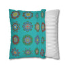 Christmas pillowcase for bed - Spun Polyester Square Pillowcase Mandala Art - Original Fine Art - Hand - drawn, Light Sea Green - Blululi