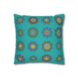 Christmas pillowcase for bed - Spun Polyester Square Pillowcase Mandala Art - Original Fine Art - Hand - drawn, Light Sea Green - Blululi