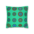 Christmas pillowcase for bed - Spun Polyester Square Pillowcase Mandala Art - Original Fine Art - Hand - drawn, Medium Aquamarine - Blululi