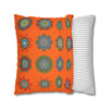 Christmas pillowcase for bed - Spun Polyester Square Pillowcase Mandala Art - Original Fine Art - Hand - drawn, Orange - Red - Blululi