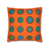 Christmas pillowcase for bed - Spun Polyester Square Pillowcase Mandala Art - Original Fine Art - Hand - drawn, Orange - Red - Blululi