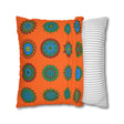 Christmas pillowcase for bed - Spun Polyester Square Pillowcase Mandala Art - Original Fine Art - Hand - drawn, Orange - Red - Blululi
