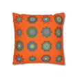 Christmas pillowcase for bed - Spun Polyester Square Pillowcase Mandala Art - Original Fine Art - Hand - drawn, Orange - Red - Blululi