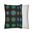 Christmas pillowcase for bed - Spun Polyester Square Pillowcase Mandala Art - Original Fine Art - Hand - drawn, Rich Black - Blululi