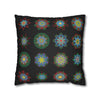 Christmas pillowcase for bed - Spun Polyester Square Pillowcase Mandala Art - Original Fine Art - Hand - drawn, Rich Black - Blululi