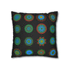 Christmas pillowcase for bed - Spun Polyester Square Pillowcase Mandala Art - Original Fine Art - Hand - drawn, Rich Black - Blululi