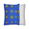 Christmas pillowcase for bed - Spun Polyester Square Pillowcase Mandala Art - Original Fine Art - Hand - drawn, Royal Blue - Blululi