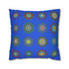 Christmas pillowcase for bed - Spun Polyester Square Pillowcase Mandala Art - Original Fine Art - Hand - drawn, Royal Blue - Blululi