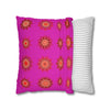 Christmas pillowcase for bed - Spun Polyester Square Pillowcase Mandala Art - Original Fine Art - Hand - drawn, Vibrant Fuchsia - Blululi