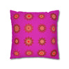 Christmas pillowcase for bed - Spun Polyester Square Pillowcase Mandala Art - Original Fine Art - Hand - drawn, Vibrant Fuchsia - Blululi