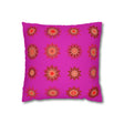 Christmas pillowcase for bed - Spun Polyester Square Pillowcase Mandala Art - Original Fine Art - Hand - drawn, Vibrant Fuchsia - Blululi