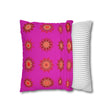 Christmas pillowcase for bed - Spun Polyester Square Pillowcase Mandala Art - Original Fine Art - Hand - drawn, Vibrant Fuchsia - Blululi