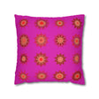Christmas pillowcase for bed - Spun Polyester Square Pillowcase Mandala Art - Original Fine Art - Hand - drawn, Vibrant Fuchsia - Blululi