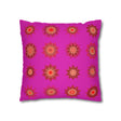 Christmas pillowcase for bed - Spun Polyester Square Pillowcase Mandala Art - Original Fine Art - Hand - drawn, Vibrant Fuchsia - Blululi