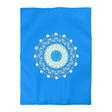 Christmas Snowflakes Microfiber Duvet Cover for Kids' Bed - Mandala Art Drawn by Hand - Mandala on Sky Blue background - Blululi