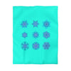 Christmas Snowflakes Microfiber Duvet Cover Mandala Art Drawn by Hand - Mandala on Aqua background - Blululi