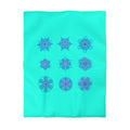 Christmas Snowflakes Microfiber Duvet Cover Mandala Art Drawn by Hand - Mandala on Aqua background - Blululi