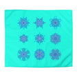 Christmas Snowflakes Microfiber Duvet Cover Mandala Art Drawn by Hand - Mandala on Aqua background - Blululi