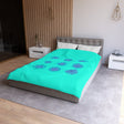 Christmas Snowflakes Microfiber Duvet Cover Mandala Art Drawn by Hand - Mandala on Aqua background - Blululi