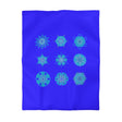 Christmas Snowflakes Microfiber Duvet Cover Mandala Art Drawn by Hand - Mandala on Electric Blue background - Blululi